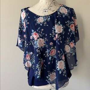 Love Delirious Navy Maternity Top